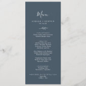 Minimale lebben | Menu Slate Blue Wedding Dinner (Voorkant)