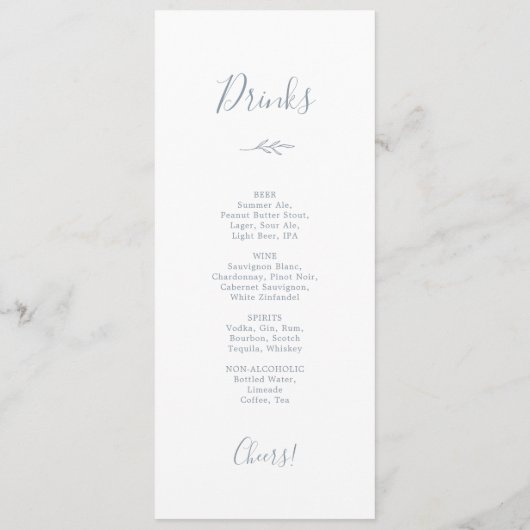 Minimale lebben | Menu Stusty Blue Dinner and Drin (Achterkant)