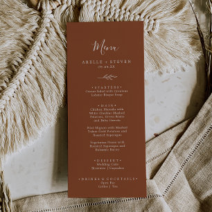 Minimale lebben   Menu Terracotta Wedding Dinner