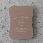 Minimale lebben | Neutrale bridale Shower Invitati Kaart