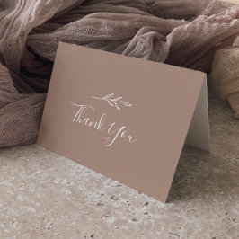 Minimale lebben | Neutrale bruiloft Hartelijk dank Bedankkaart