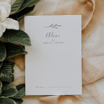 Minimale lebben | Olive Green Wedding Advice Kaart<br><div class="desc">Deze minimale blaadkaart voor olijfgroen bruiloft is perfect voor een boho bruiloft en kan voor elk evenement worden gebruikt. Het ontwerp is voorzien van een eenvoudig groen bladsilhouet in olijfgroen met een minimalistische Bohemen-stijl in de bergen. Deze advieskaarten kunnen worden gebruikt als alternatief voor een huwelijksreceptie, -vrijgezellenfeest, -baby shower of...</div>