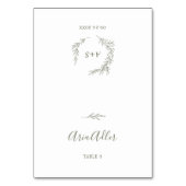 Minimale lebben | Olive Green Wedding Place Cards Kaart (Voorkant)