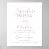 Minimale lebben | Ondertekening Roos Drink Poster (Voorkant)