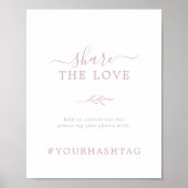 Minimale lebben | Roze delen het teken van de lief Poster (Voorkant)