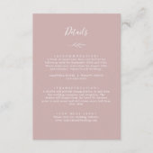 Minimale lebben | Roze en witte Kaart met details (Voorkant)