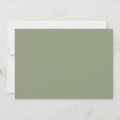 Minimale lebben | Sage Green Horizontal Save the D Save The Date (Achterkant)