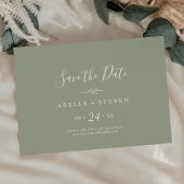Minimale lebben | Sage Green Horizontal Save the D Save The Date