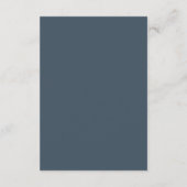 Minimale lebben | Slate Blue Wedding Wishing Well Informatiekaartje (Achterkant)