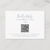 Minimale lebben | Stusty Blue QR Code Weddenschap  Informatiekaartje (Voorkant)