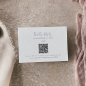 Minimale lebben | Stusty Blue QR Code Weddenschap  Informatiekaartje