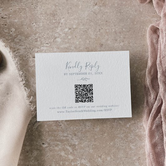 Minimale lebben | Stusty Blue QR Code Weddenschap  Informatiekaartje