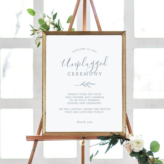 Minimale lebben | Stusty Blue Unplugged Ceremony S Poster