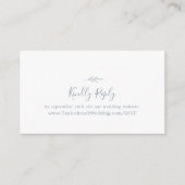 Minimale lebben | Stusty Blue Wedding Website RSVP Informatiekaartje (Voorkant)