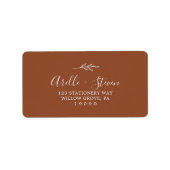 Minimale lebben | Terracotta Adresetiketten Etiket (Voorkant)
