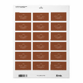 Minimale lebben | Terracotta Adresetiketten Etiket (Full Sheet)