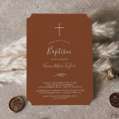 Minimale lebben | Terracotta Baptism Invitation Kaart