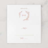 Minimale lebben | Terracotta Folded Wedding Plaatskaartje (Buitenkant ongevouwen)