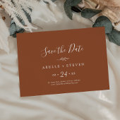 Minimale lebben | Terracotta Horizontal behalve de Save The Date