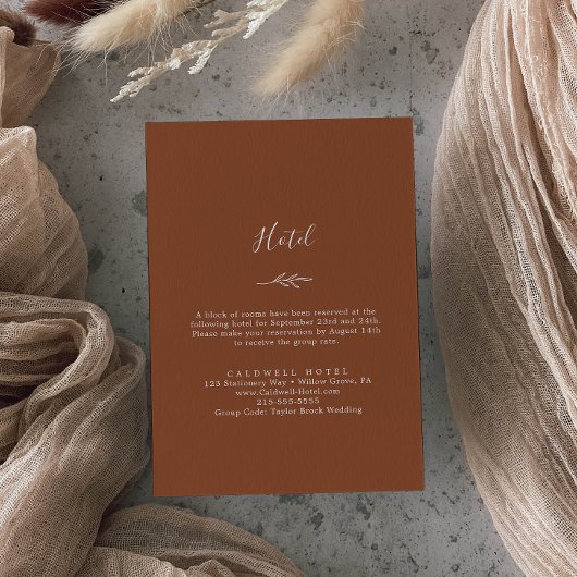 Minimale lebben | Terracotta Hotel Informatiekaartje