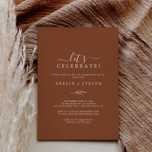 Minimale lebben   Terracotta Let's Celebrate Kaart