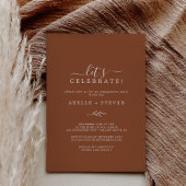 Minimale lebben | Terracotta Let's Celebrate Kaart