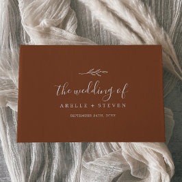 Minimale lebben | Terracotta Monogram Rug Weddensc Gastenboek