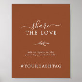 Minimale lebben | Terracotta Share The Love Hashta Poster (Voorkant)