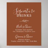 Minimale lebben | Terracotta Signature Drinken Poster (Voorkant)