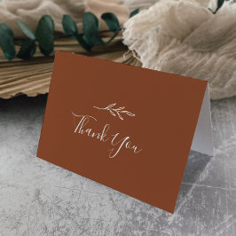 Minimale lebben | Terracotta Wedding Hartelijk dan Bedankkaart