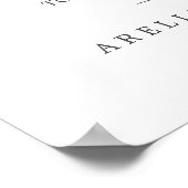 Minimale lebben | Welkom donkergrijze bruiloft Poster (Hoek)