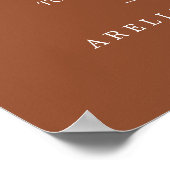 Minimale lebben | Welkom Terracotta Wedding Poster (Hoek)