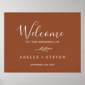 Minimale lebben | Welkom Terracotta Wedding Poster (Voorkant)