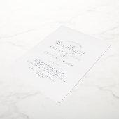 Minimale lebben | Zilverolie Het huwelijk van Folie Uitnodiging (Gedraaid)