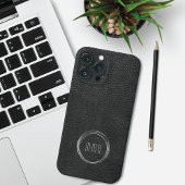 Minimale lederen blik Zilveren Ringen Case-Mate iPhone Case