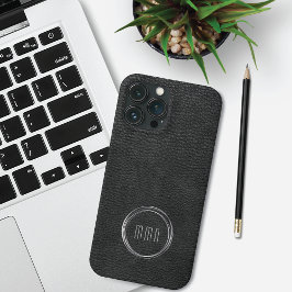 Minimale lederen blik Zilveren Ringen Case-Mate iPhone Case