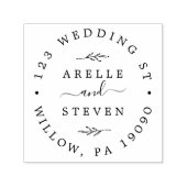 Minimale lederen cirkelvormige Adres Zelfinkend st Zelfinktende Stempel (Design)