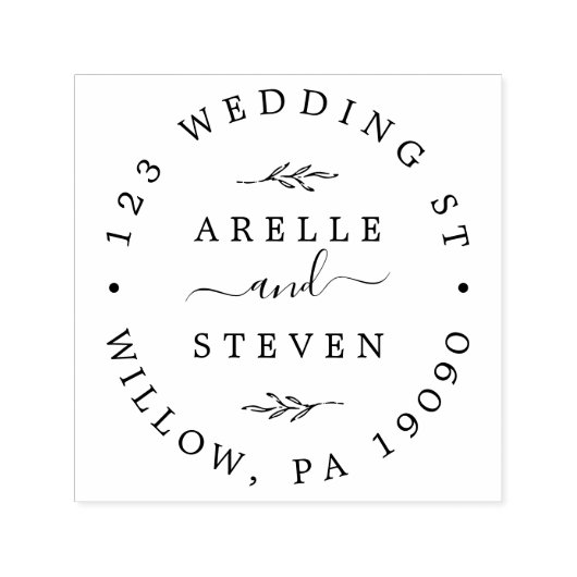 Minimale lederen cirkelvormige Adres Zelfinkend st Zelfinktende Stempel (Design)