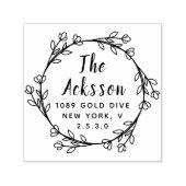 Minimale lederen cirkelvormige Adres Zelfinkend st Zelfinktende Stempel (Design)