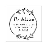 Minimale lederen cirkelvormige Adres Zelfinkend st Zelfinktende Stempel (Design)