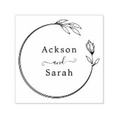 Minimale lederen cirkelvormige Adres Zelfinkend st Zelfinktende Stempel (Design)