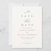 Minimale lederen foto met zachte Violet Arch Boho Save The Date (Achterkant)
