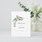 Minimale ledergeneratie en goudgeometrisch terrori briefkaart (Staand voorkant)