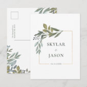 Minimale ledergeneratie en goudgeometrisch terrori briefkaart (Voorkant / Achterkant)