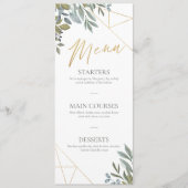 Minimale ledergeneratie en goudgeometrisch terrori menu (Voorkant)