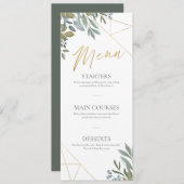 Minimale ledergeneratie en goudgeometrisch terrori menu (Voorkant / Achterkant)