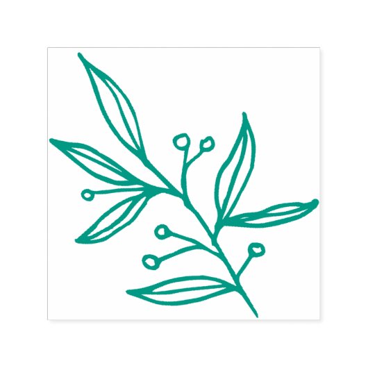 Minimale ledertrekkerij zelfinktende stempel (Design)