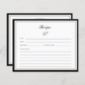 Minimale leef-Vrijgezellenfeest-inktkaart aan rand (Voorkant / Achterkant)