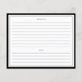 Minimale leef-Vrijgezellenfeest-inktkaart aan rand (Achterkant)