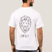 Minimale Leeuw Lijnkunst T-shirt (Achterkant)